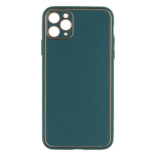 Чехол Leather Case Gold with Frame для Apple iPhone 11 Pro Max Dark Green