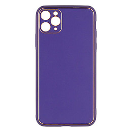 Чехол Leather Case Gold with Frame для Apple iPhone 11 Pro Max Purple