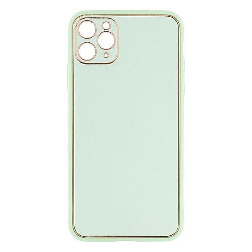 Чехол Leather Case Gold with Frame для Apple iPhone 11 Pro Max Mint