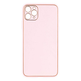 Чехол Leather Case Gold with Frame для Apple iPhone 11 Pro Max Pink