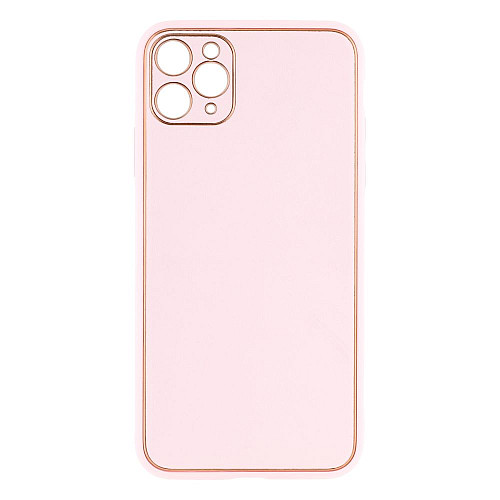 Чехол Leather Case Gold with Frame для Apple iPhone 11 Pro Max Pink