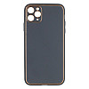 Чехол Leather Case Gold with Frame для Apple iPhone 11 Pro Max Сірий