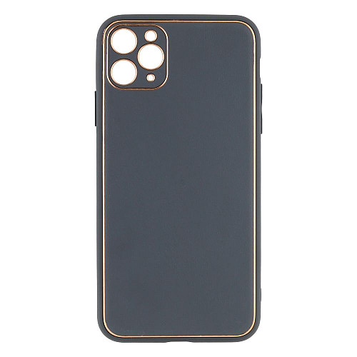 Чехол Leather Case Gold with Frame для Apple iPhone 11 Pro Max Сірий