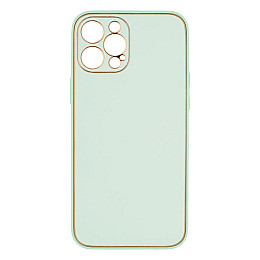 Чехол Leather Case Gold with Frame для Apple iPhone 12 Pro Max Mint