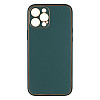 Чехол Leather Case Gold with Frame для Apple iPhone 12 Pro Max Dark Green