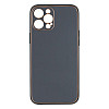 Чехол Leather Case Gold with Frame для Apple iPhone 12 Pro Max Grey
