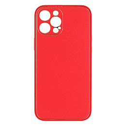 Чехол Leather Case Gold with Frame для Apple iPhone 12 Pro Max Red