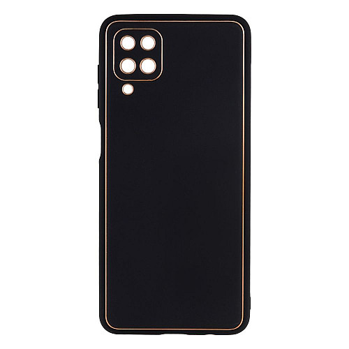 Чехол Leather Case Gold with Frame для Samsung Galaxy A12 A125 Black