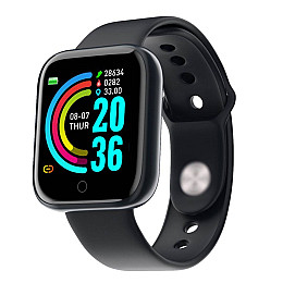 Смарт годинники Smart watch SWY68S розумний браслет з функціями фітнес трекера, вологозахист Чорний