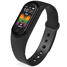Умний фітнес браслет трекер UKC з пульсометром крокоміром Smart band M5 чорний