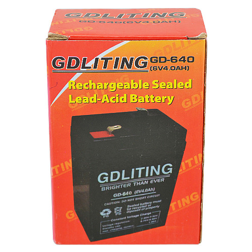 Акумулятор свинцево-кислотний GDLITING GD-640 6V 4.0Ah (3_00393)