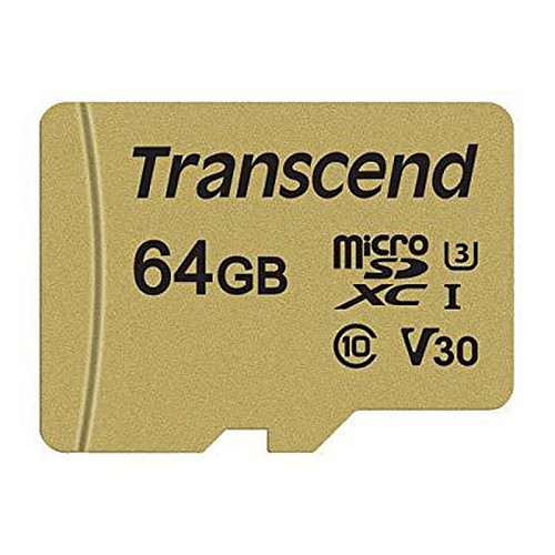 Карта пам'яті MicroSDXC 64GB UHS-I/U3 Class 10 Transcend 500S SD-адаптер (TS64GUSD500S)