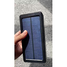 УМБ Power Bank Solar 30000 mAh + фонарик с солнечной панелью PS-900 Влагозащищен Черный (PS-90030)
