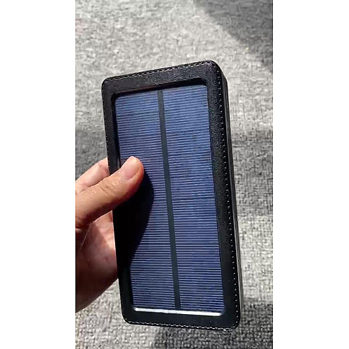 УМБ Power Bank Solar 30000 mAh + ліхтарик з сонячною панеллю PS-900 Влагозахищений Чорний (PS-90030)