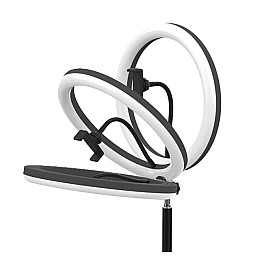 Кольцева світлодіодна LED лампа RIAS Z1 26см з тримачем USB управління на проводі (2_009869)