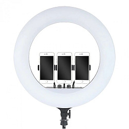 Кольцевая светодиодная LED лампа RIAS RL-18 45см на 3 держателя с пультом ДУ и чехлом (4_00547)