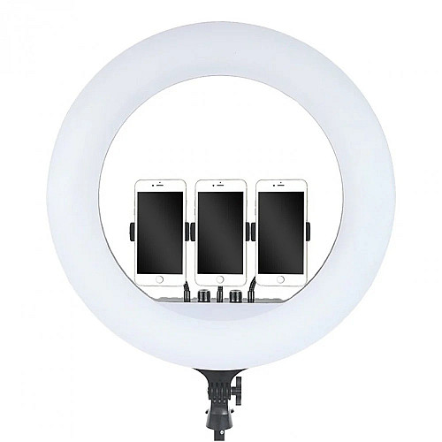 Кольцевая светодиодная LED лампа RIAS RL-18 45см на 3 держателя с пультом ДУ и чехлом (4_00547)