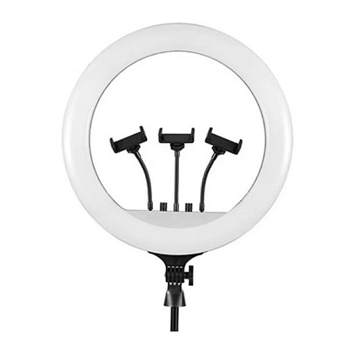 Кольцевая светодиодная LED лампа RIAS RL-21 54см на 3 держателя с пультом ДУ и чехлом (4_00543)