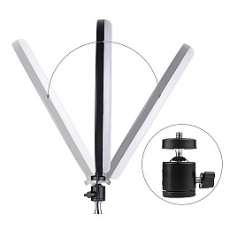 Кольцева світлодіодна LED лампа RIAS RGB-260 26см Різнокольорова з тримачем USB управління на проводі