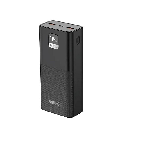 УМБ FONENG Power Bank 30000 mAh (ЖК дисплей) чорний P55