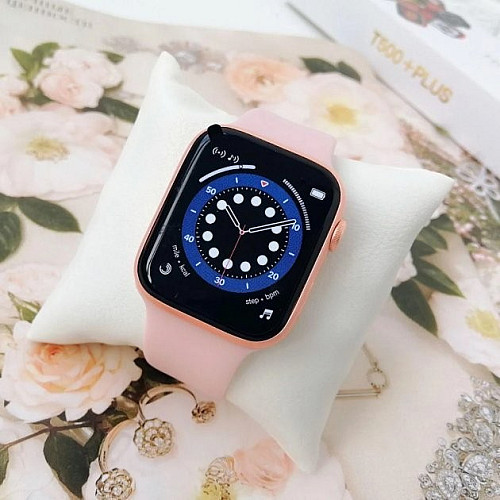 Умні смарт годинники Smart Watch IWO T500 + Plus HiWatch 7 Рожеві