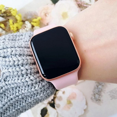 Умні смарт годинники Smart Watch IWO T500 + Plus HiWatch 7 Рожеві