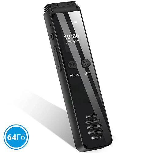 Професійний цифровий стерео диктофон з активацією голосом Savetek GS-R29 64 Гб Bluetooth до 30 годин запису