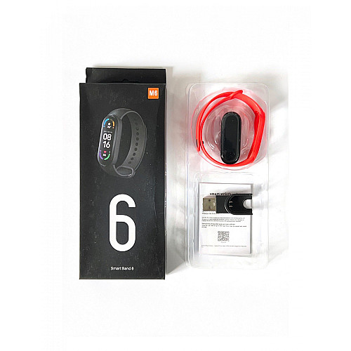 Фитнес браслет трекер умные часы для смартфона Arivans M6 Band Classic красный