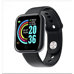 Смарт годинники Фітнес браслет UWatch Y68 Black з вимірюванням тиску та пульсу