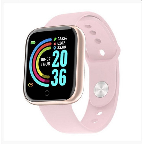 Смарт годинники Фітнес браслет UWatch Y68 Rose з вимірюванням тиску та пульсу