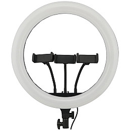 Кольцевая светодиодная LED лампа RIAS MJ36 RGB 36см Разноцветная на 3 держателя USB управление на проводе