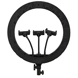 Кольцева світлодіодна LED лампа RIAS MJ36 RGB 36см Різнокольорова на 3 тримачі USB управління на проводі