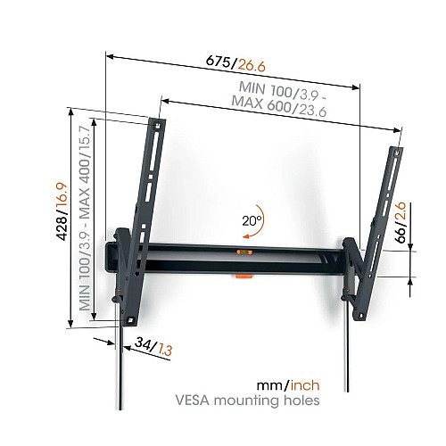 Крепление Vogels TVM 3613 Black (6816010)