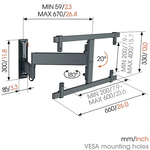 Крепление Vogels TVM 3663 OLED Black (6816015)