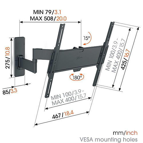 Кріплення Vogels TVM 1443 Black (6833586)