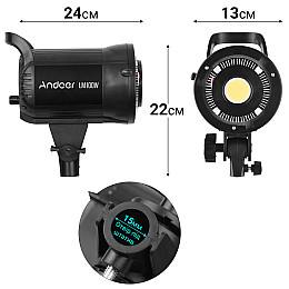Постоянный студийный LED видеосвет Andoer LM100W