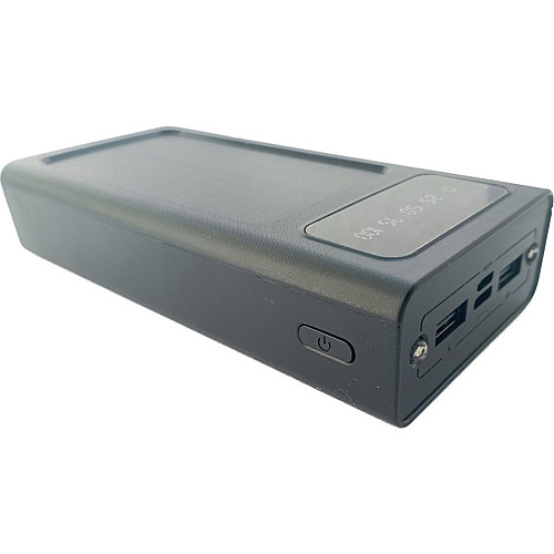 УМБ Power Bank Solar 30000mAh повербанк 4 в 1 з сонячною панеллю, екраном, ліхтариком Black (11229-hbr)