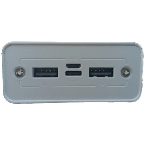 УМБ Power Bank Solar 30000mAh повербанк 4 в 1 с солнечной панелью, экраном, фонариком White (11230-hbr)