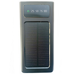 УМБ Power Bank Solar 50000mAh повербанк 4 в 1 с солнечной панелью, экраном, фонариком Black (11222-hbr)