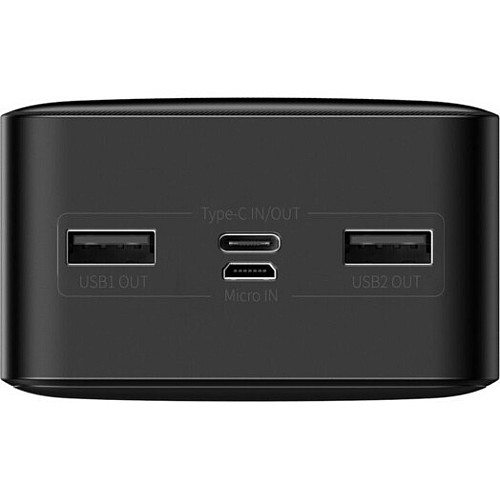 Повербанк портативное зарядное устройство Baseus BIPOW Power Bank 30000mAh 15W USB USB-C Black (PPDML-K01)