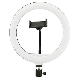 Кольцева світлодіодна LED лампа RIAS CXB-260A 26см зі стійкою та з пультом 3 тримача