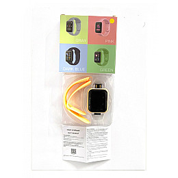 Смарт часы Фитнес браслет IWO D20s с измерением давления и пульса желтый