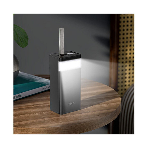 Универсальная мобильная батарея Hoco J86 Powermaster 40000mAh LED PD 20W / USB QC22.5W /Type-C to Micro 3A Black