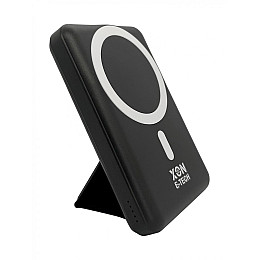 Портативная магнитная беспроводная батарея 10000 mAh с подставкой XON PowerBank Magsafe Stand (YC1G2) 15W Black (5060948063159)