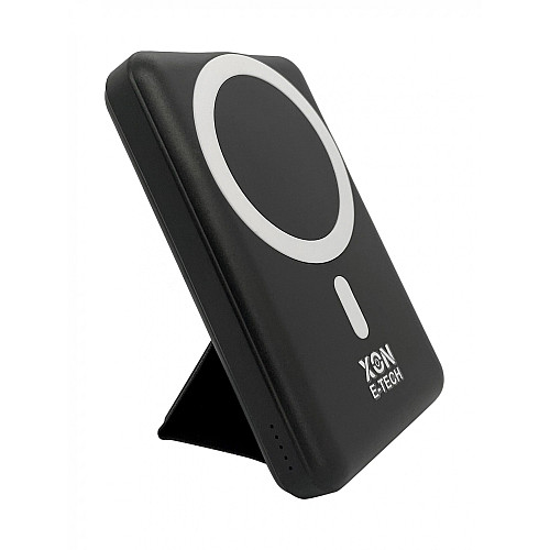 Портативна магнітна бездротова батарея 10000 mAh з підставкою XON PowerBank Magsafe Stand (YC1G2) 15W Чорний (5060948063159)