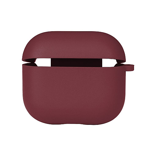 Чехол с микрофиброю Silicone Case Airpods 3 Rose red