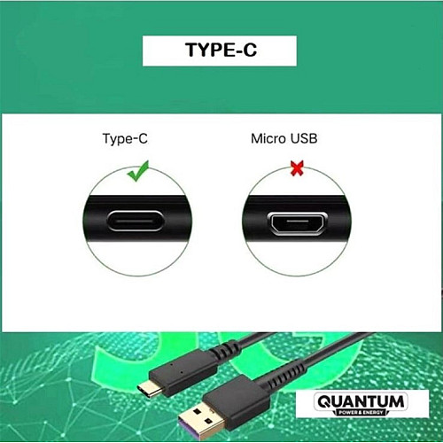 Аккумулятор литий-ионный Quantum USB Li-ion 9V, 400mAh plastic case + Type-C кабель, 1шт/уп