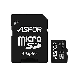 Карта памяти Aspor MicroSDHC 128GB UHS-III (Class 10) + SD адаптер