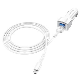 Автомобільне зарядне пристрій Avantis A910 Grand style (2USB/2.4A) + USB кабель Micro-білий