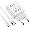 Сетевое зарядное устройство Avantis A820 (1USB/2.4A) + USB кабель Micro-белый